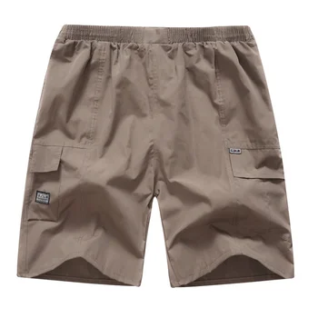 

Newly Men Shorts Breathable Elastic Waist Casual Beach Half Pants for Summer DO99