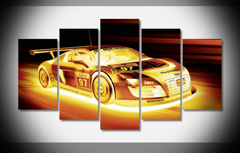 

7234 gran turismo car Poster wood Framed Gallery wrap art print home wall decor Gift wall picture Already to hung digital print