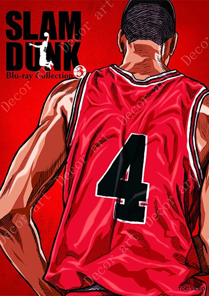 SLAM DUNK баскетбольный мальчик Rukawa Kaede аниме комиксы холст живопись ВИНТАЖНЫЙ