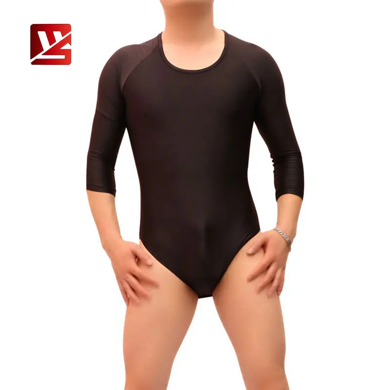 

MEISE Men Bodysuit High Elastic Jumpsuit Thin Breathable Tight Lingerie Smooth Homme Gay Wear Leotard Base Costume NN12