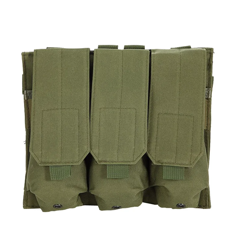 

Hunting Outdoor Airsoft Molle Tactical Triple M4 5.56mm Mag Magazine Pouch Pistol Handgun Shooting Vest Tool Dump Drop Bag Hot