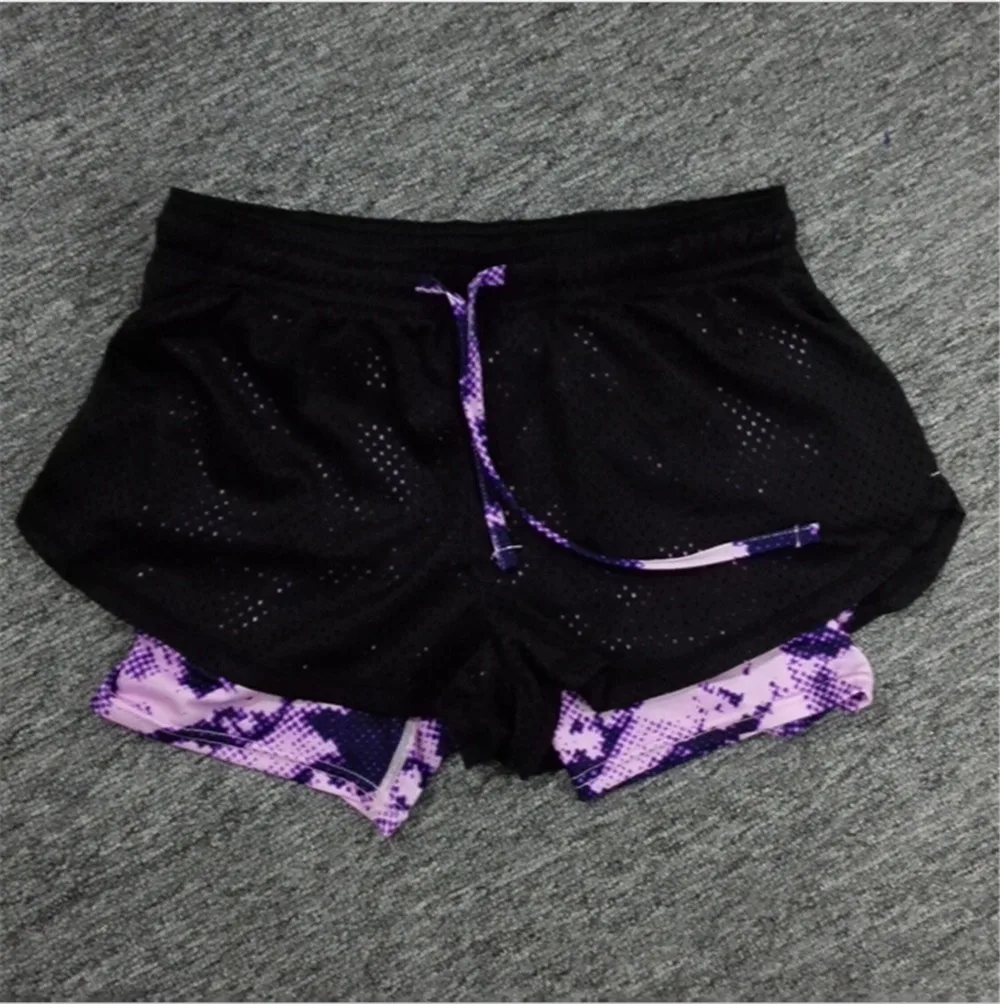 Mainland 2016 Summer Women Mesh Sport Short Pants Two Layer Fitness Running Short Sport Short Pants Cool Yoga Wear Clothing (3)