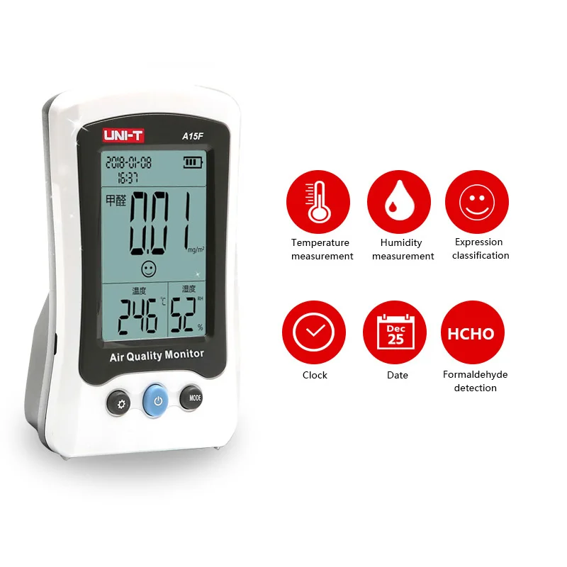 

Newest UNI-T A15F Temperature&Humidity Measurement A15F Air Quality Monitor UNI-T A15F Detect Formaldehyde Levels On Sale