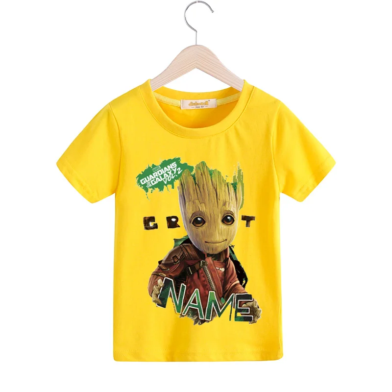 Boys Baby Groot Print T-shirts Girls Summer Casual Cotton Tshirts Children Clothing Kids Short Sleeve Tees Top T Shirts TX148 (6)