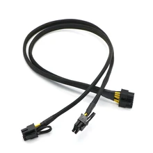 Preto sleeved 12pin ao cabo de alimentação modular duplo pci-e 8pin (6 + 2pin) para seasonic x series x1250 p1000.