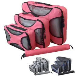 Behogar набор 4 шт. большая дорожная сумка для путешествий мешочек для багажа Органайзер чехол для одежды косметические аксессуары