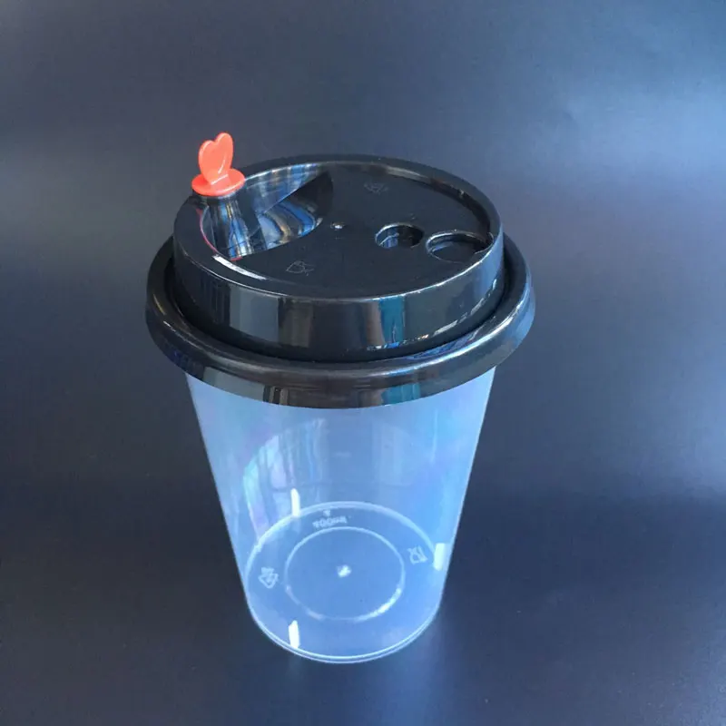New design take away clear 400ml pp disposable drink cup with lid in