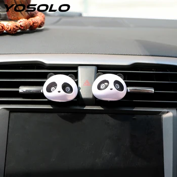 

YOSOLO A Pair Panda Car perfume Cute Clip Car Freshener Air Freshener Car-styling Decoration