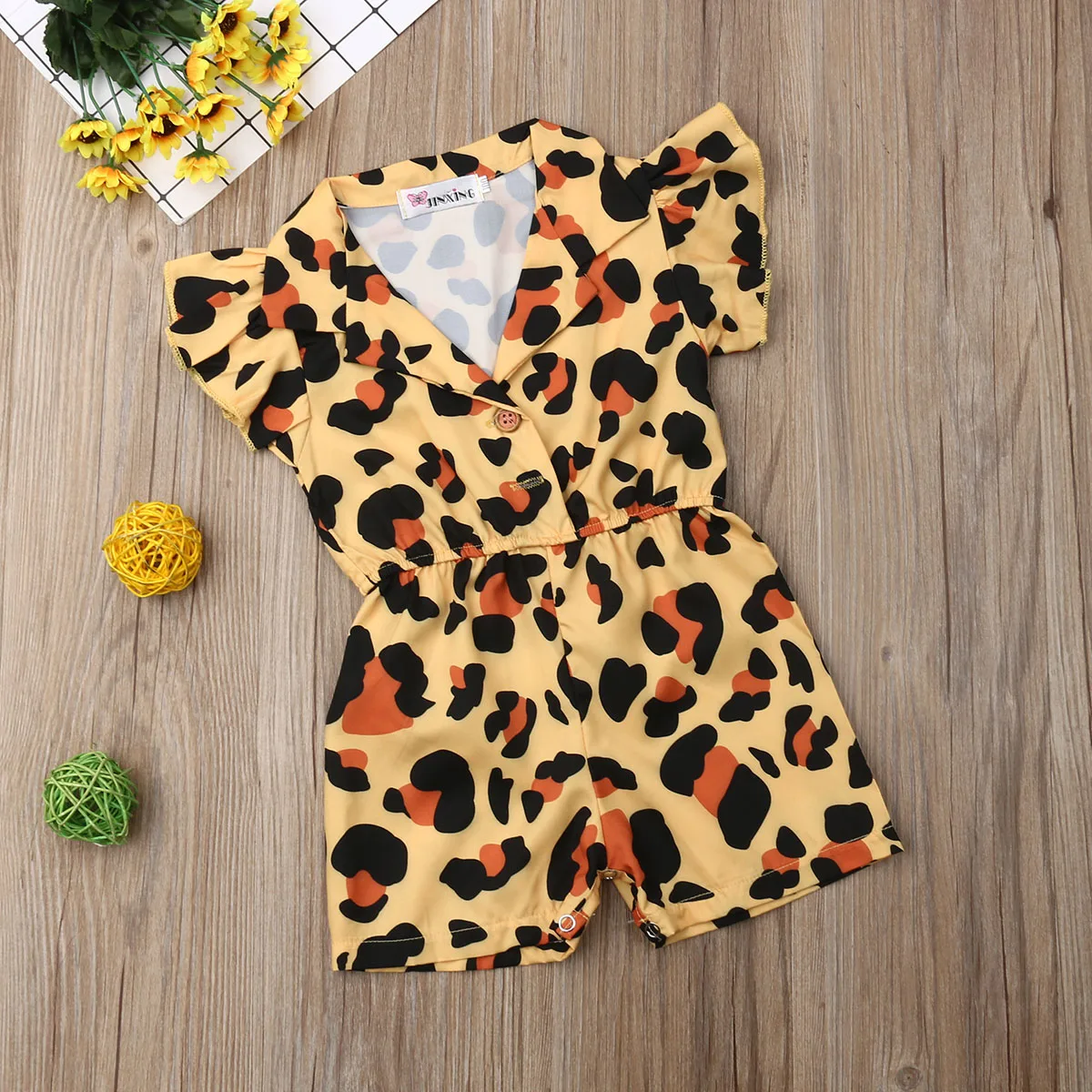 1-5 سنوات طفل طفل طفل الفتيات السروال القصير ليوبارد طباعة الصيف قصيرة الأكمام الملابس بذلة Playsuit طفل ازياء 1-5 سنوات طفل طفل طفل الفتيات السروال القصير ليوبارد طباعة الصيف قصيرة الأكمام الملابس بذلة Playsuit طفل ازياء