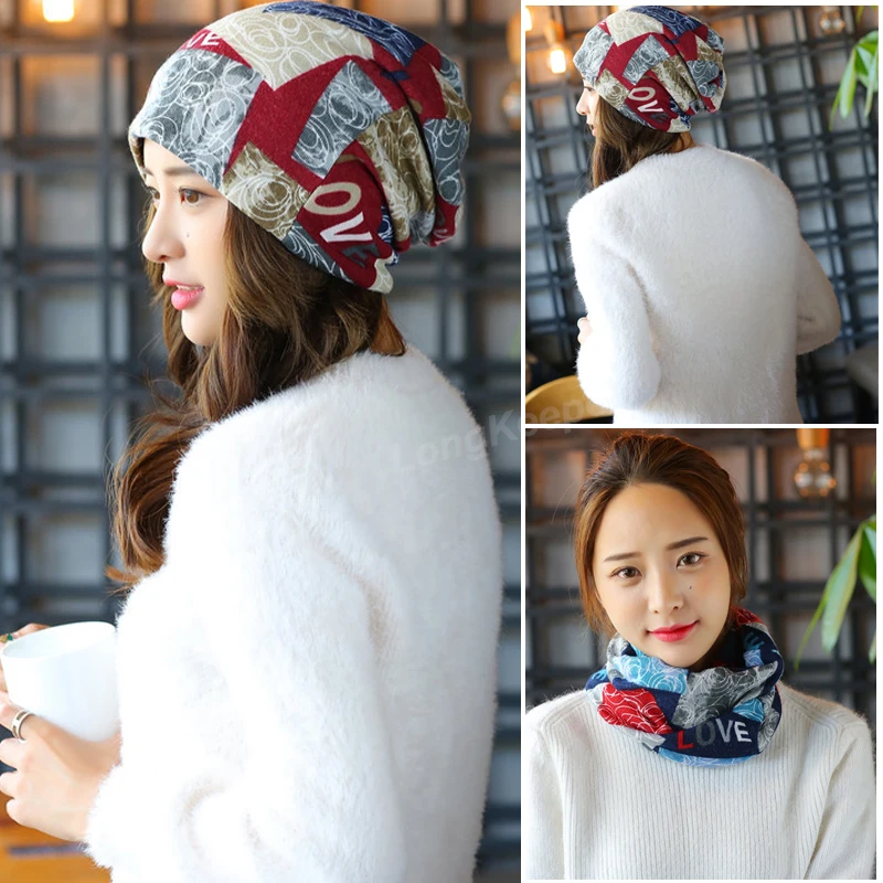 Женская трикотажная шапка шарф Long Keeper Теплая Шапка бини для девушек|beanies skullies|fashion