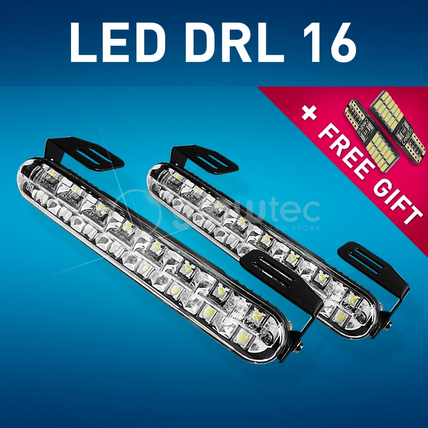 Фонарь противотуманный 16 2 шт. 12 В светодиодов|car led light daytime|car lamp 12vcar |