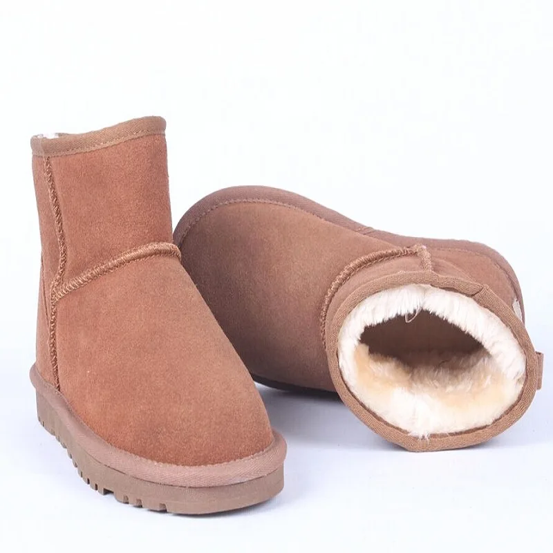 

Classic Australia Women Snow Boots 100% Genuine Cowhide Leather Ankle Boots Warm Winter Boots Woman Boots shoes Big size 35-43
