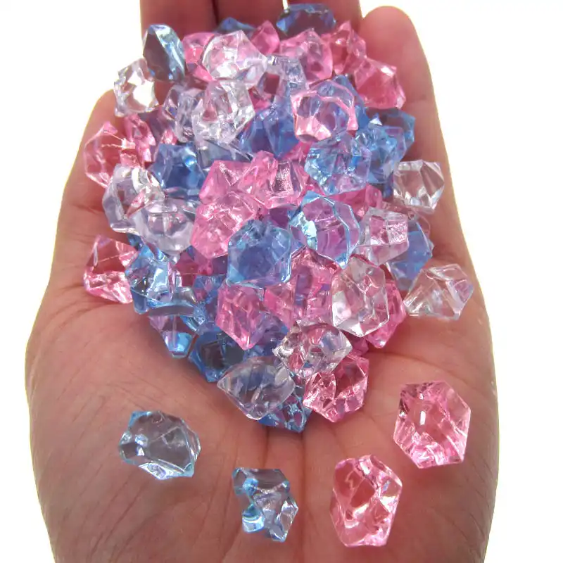 50pcs Clear Acrylic Diamond Faceted Beads Party Favors Table