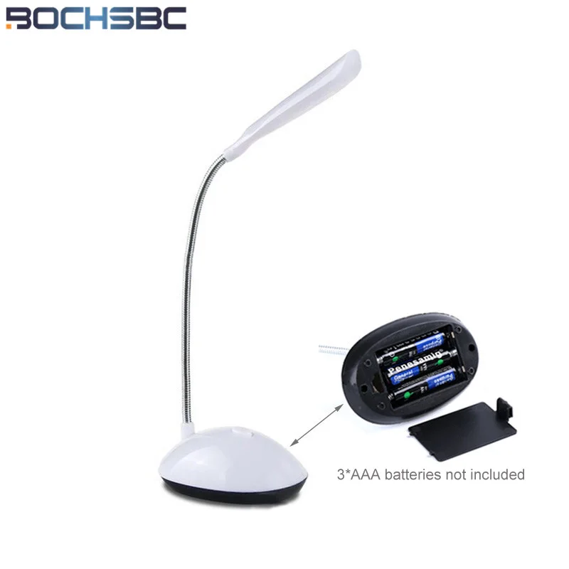 

BOCHSBC LED Desk Lights Eye Protection Reading Night Light 360 Degree Rotation Portable Mini Book Light Study Bedroom Table Lamp