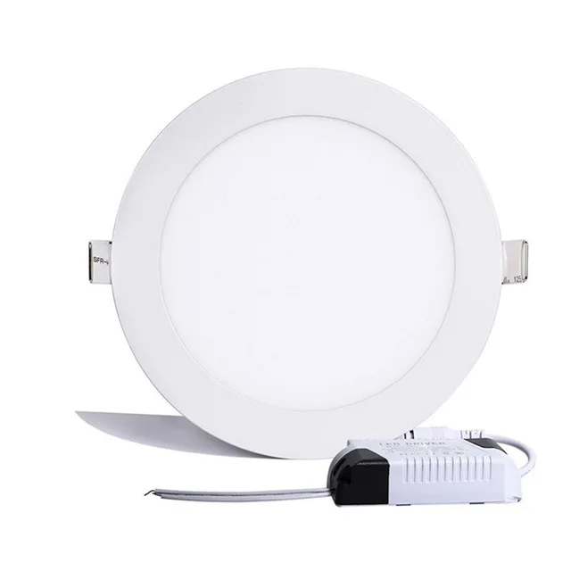 

1pcs Ultra Thin Led Panel Downlight 6w 9w 12w 15w 25w Round Ceiling Recessed Spot Light AC85-265V Painel lamp Indoor Lighting