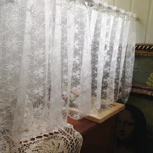 Кружева пастырской Клевер сетка Марля прозрачные виниловые фотообои с изображением кофе занавеска вышивка кружева, для кухни, занавески затемненные 130*45/60/90 см