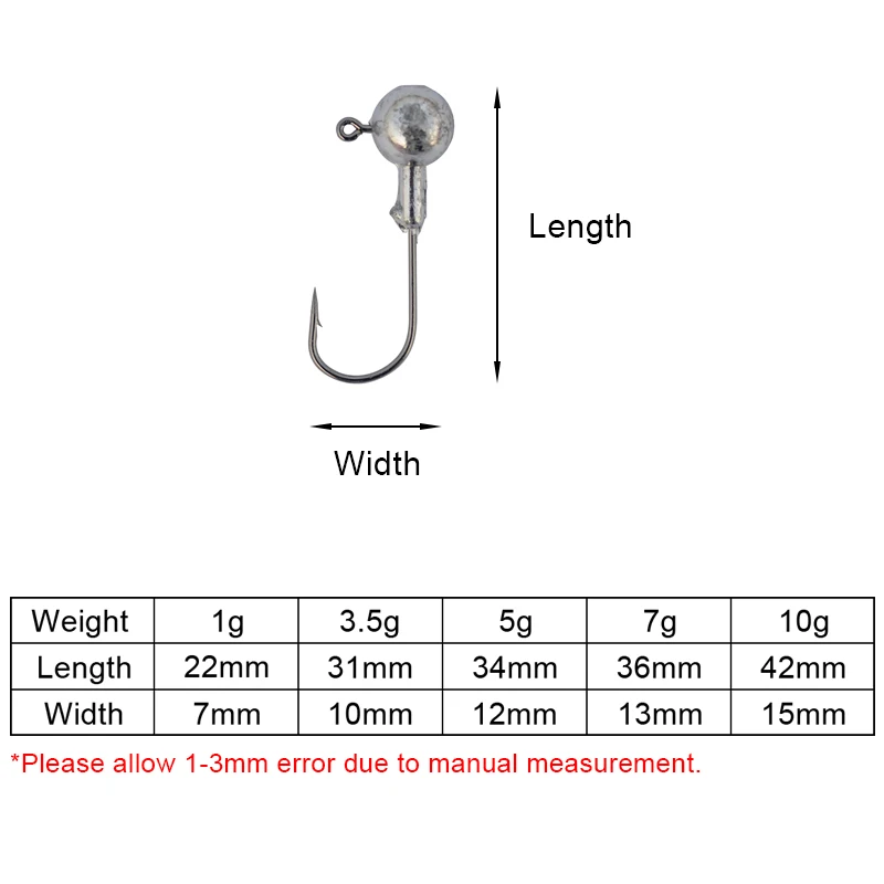 Джиг головы свинцовые рыболовные крючки 10 шт./лот мягкие Червячные приманки ведущий крючок колючий рыболовный крючок 1 г 3,5 г 5 г 7 г 10 г Прямая