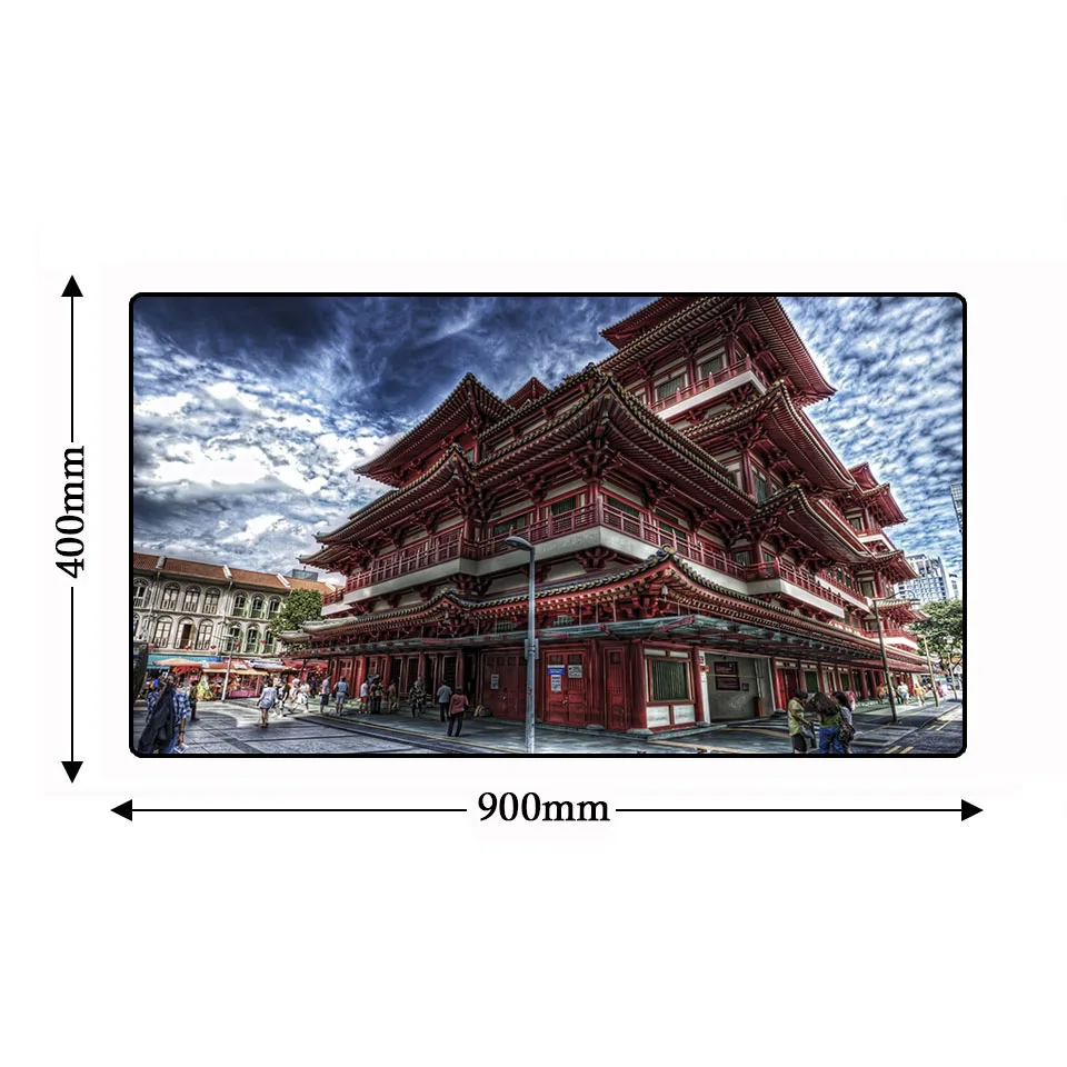 17 World Architecture Large Lockedge Anti-slip Gaming Mouse Pad Keyboard Natural Rubber Laptop Desk Mat Mousepad Gamer Mice Mat Pad - Цвет: 17