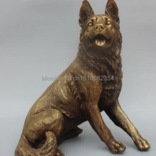 1" Китайский Бронзовый Волкодав Волк Собака Заболоченных Пес Doggie Mutt Собака Животных Статуя