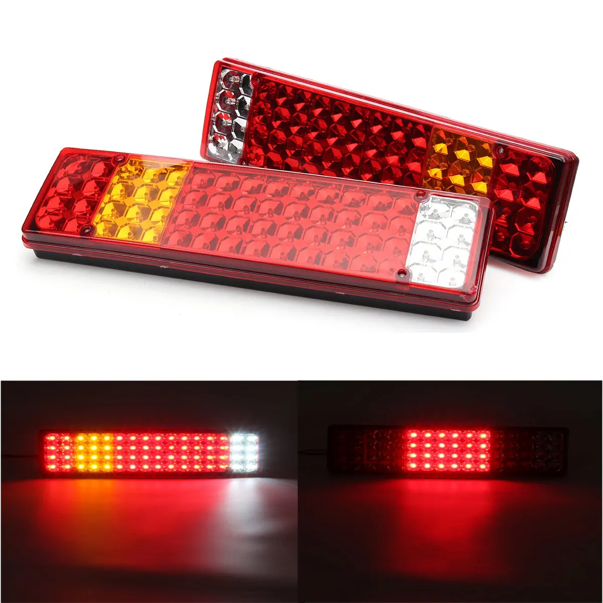 

Pair 24V LED Rear Tail Lights Lamps 6 Functions For Scania For Mercedes Man Daf For Ranault -Volvo Iveco