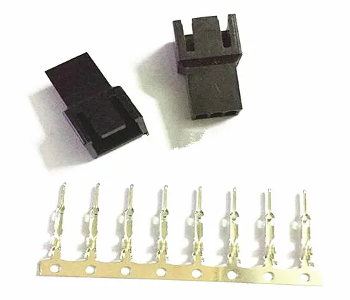 

Free shipping 50 PCS Black Molex 2510 3 Pin Fan Male PWM Power shell connector + 150PCS Terminal pins
