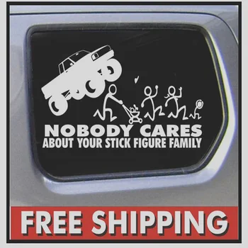 

(100 pieces /lot) Wholesale Figure Family Nobody Cares auto car stickers car-styling car accessories