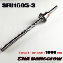 Free Shipping SFU1605-3 Ball Screw SFU1605 1000mm + 1pc RM 1605 Ballscrew Ballnut for CNC parts CNC Parts Free Shipping SFU1605-3 Ball Screw SFU1605 1000mm + 1pc RM 1605 Ballscrew Ballnut for CNC parts CNC Parts