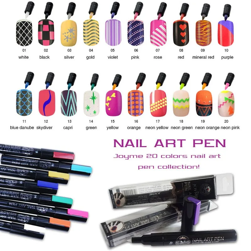 Новая модная Высококачественная ручка для нейл-арта, 16 цветов, женские косметические инструменты для нейл-арта, дизайн для рисования, УФ-Гель-лак для маникюра