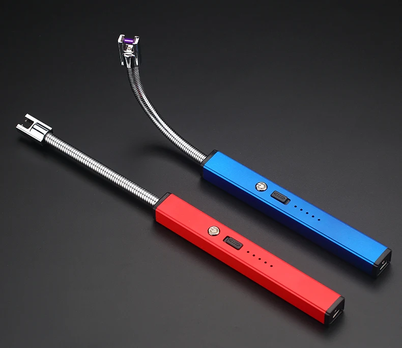 Светодиодный дисплей батареи USB Электронная зажигалка для сигарет барбекю кухонная зажигалка для свечей более длинная вращающаяся плазменная дуговая зажигалка