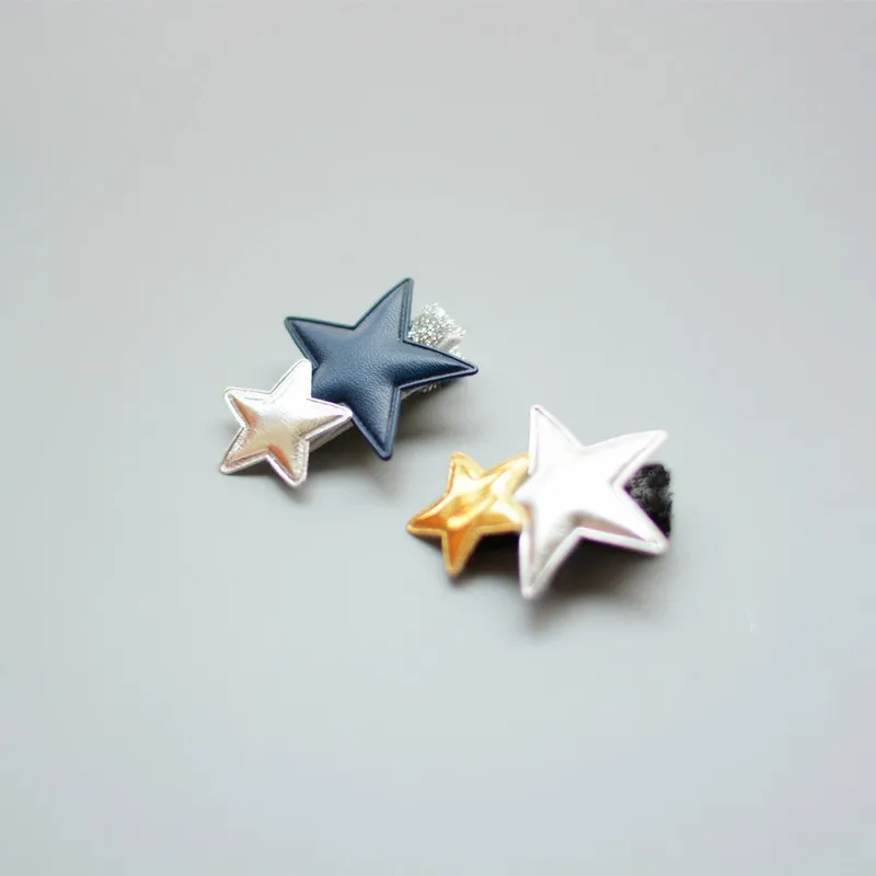 

Creative New Cute PU Small Stars Fashion Modeling Girls Hair Clips Kids Hairpins Children Hair Accessories Princess Headwear