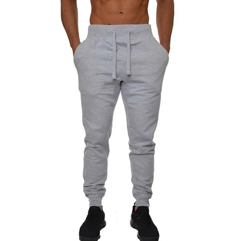 

New 2019 Casual fitness Pants Solid Color Men Cotton Elastic Long Trousers pantalon homme Military Army Cargo Pants Men Leggings