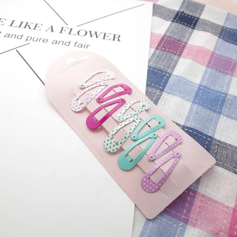 60pcs/lot High Quality Baby Bowknot Cute Printing Snap Hair Clips for Kids Solid Matal Girls accessories FQ32 | Детская одежда и