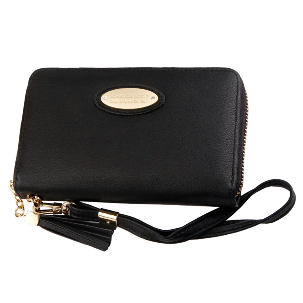 

Maison Fabre Tassel Wallet Female Coins Cute Wallet Women Small Leather Long Wallet Zipper Purses Female Solid Color Wallets
