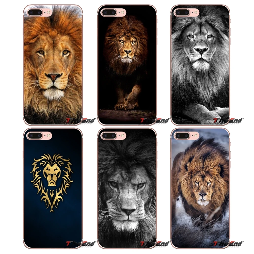Ищем льва арт для Samsung Galaxy S2 S3 S4 S5 MINI S6 S7 edge S8 S9 Plus Note 2 3 4 5 8 Coque Fundas TPU Прозрачный чехол