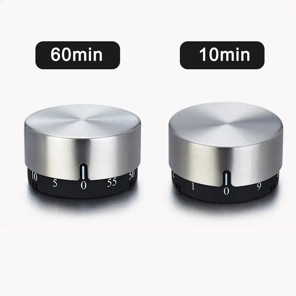 

Kitchen Cooking Stainless Steel Cylinder Magnetic Mechanical Countdown Timer