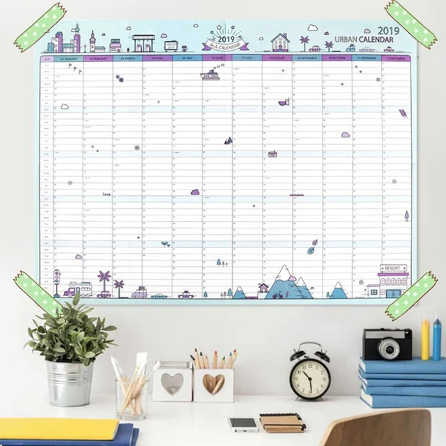 2019 365days paper wall calendar office school daily planner notes daily calendars
