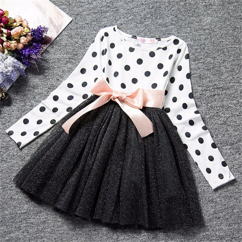 

Winter Baby Girls Dress Long Sleeve Dot Princess Tutu Dresses Toddler Clothing Children Party Dress For Girl Kids Clothes Size 6