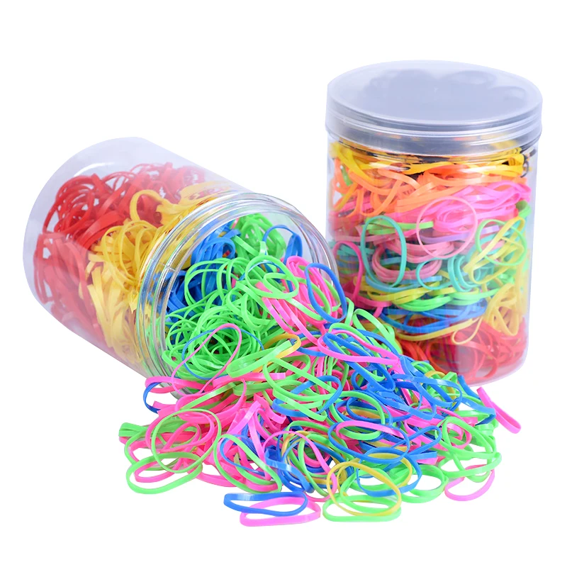 

EASYA 1500pcs/lot Black Multicolor Elastic Hair Rope Accessories Jewelry For Girls Children Disposable Ponytail Holder Hairwear