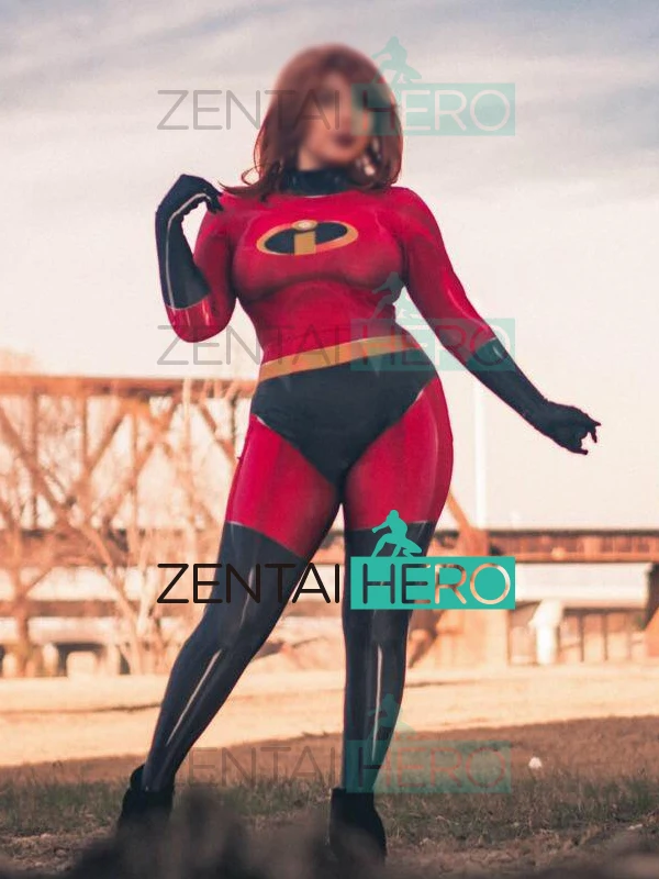 Бесплатная доставка 3D принт Женский Суперсемейка Elastigirl костюмы для