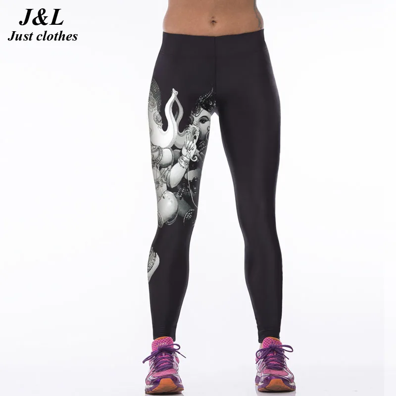 J & L المبيعات الساخنة! 3D طباعة الرياضية طماق النساء الجمجمة فتاة الطيور المطبوعة اللياقة البدنية طماق 22 أنماط تجريب الملابس للنساء