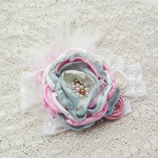

Free Shipping Big Burned Flower Girl Headband Kids Hair Accessories