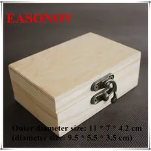 EASONOV 11*7*4,2 см Прямоугольный Деревянный ящик деревянный ящик для хранения Маленькая деревянная коробка