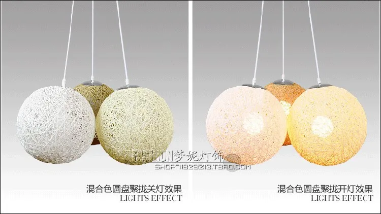 Плетеные современные подвесные светильники ручной работы из ротанга, светодиодные подвесные светильники, натуральный круглый шар