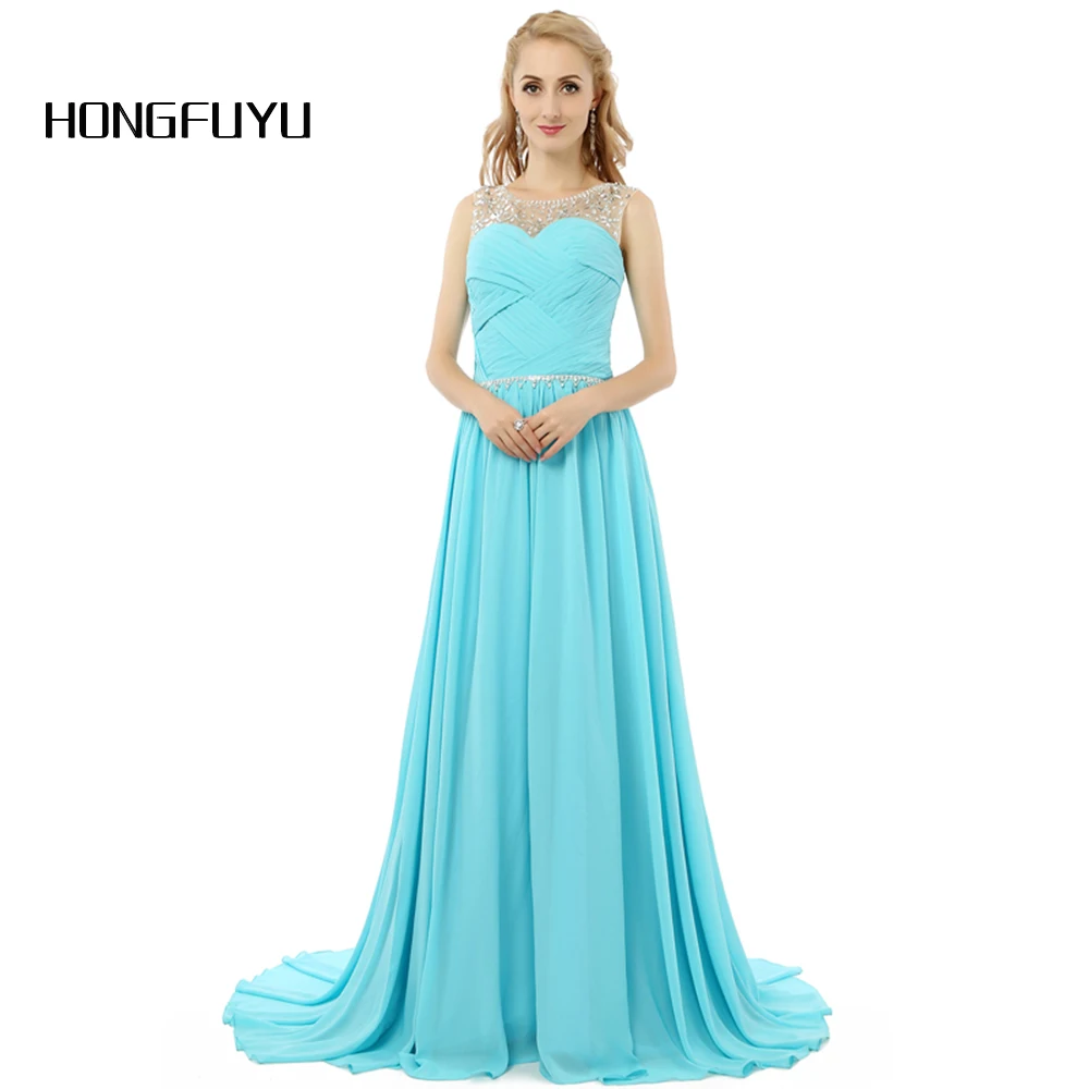 Free Shipping Mint Blue Long Prom Dress 2019 Formal Dresses A Line