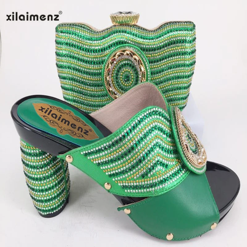 Partie Assorti Sac purple 40 as Super Haute Pantoufle Avec Nouveau Couleur Gold yellow Slingbacks Cristal Peach Pour Dames red La sliver Femmes green Remise Style peach Picture Italien Chaussures w4wzHr