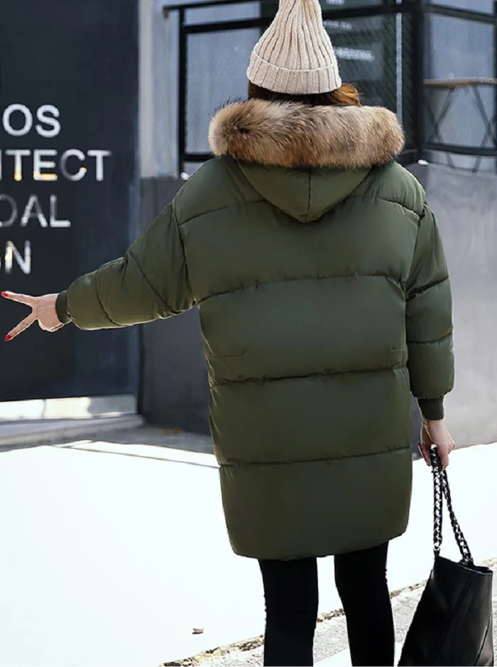 2017 winter hot sales hooded  jacket women clothing cotton + size 3 xl warm coats street fashion wind coat  women+11 (1)