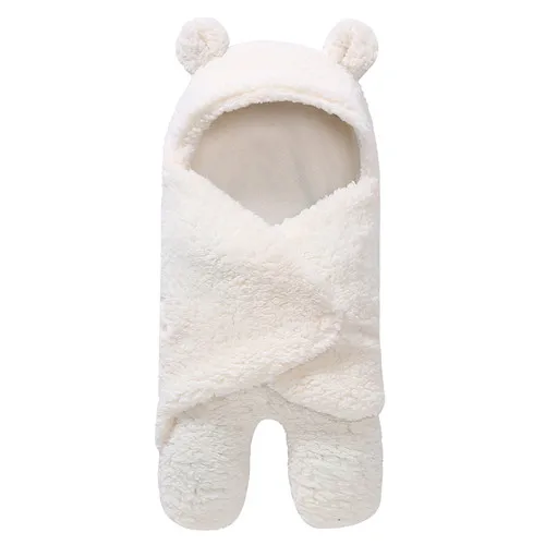 Одеяло для новорожденного ребенка пеленать обертывание мягкие зимние детские постельные принадлежности одеяло для новорожденных Manta Bebes спальный мешок 0-12 м новорожденных - Цвет: white