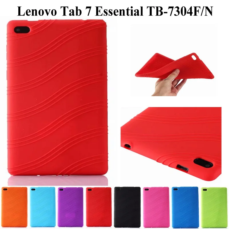 Мягкий силиконовый чехол для lenovo Tab 4 7 Essential TB-7304F/N/X чехол для lenovo Tab 7 Essential 7304 Защитный Чехол + пленка + ручка