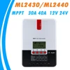 MPPT Solar Charger and Discharger Controller 40A 30A LCD Max 100V Solar Panel Regulator with Heat Sink for Lead Acid Gel Li-ion 1