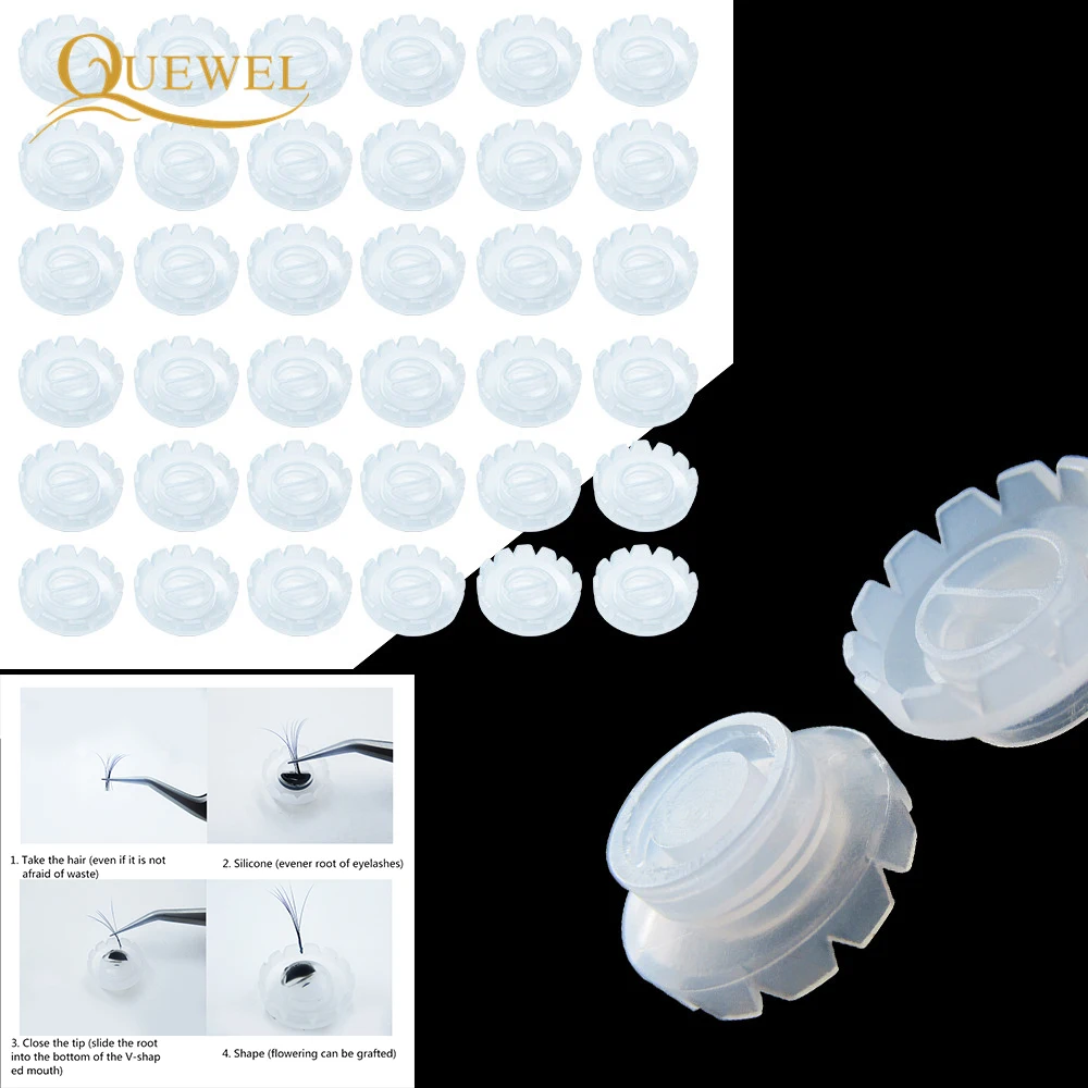 

100 pcs Eyelash Grafting Blooming Cup Eyelash Flowering Artifact Glue Magical Sun Flower Glue Cup Fan Eyelashes Extension